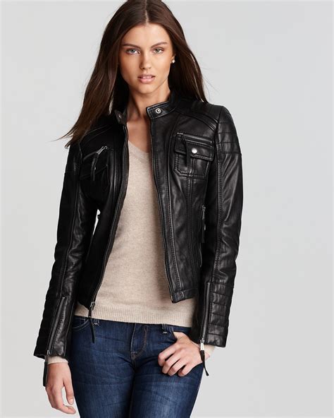 nwt womens michael kors 100 leather moto jacket|michael kors women's leather jacket.